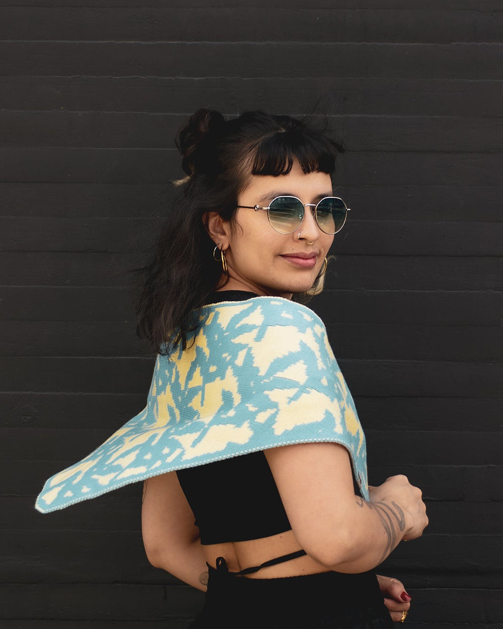 Bufanda Triangular - AmarillaAzul